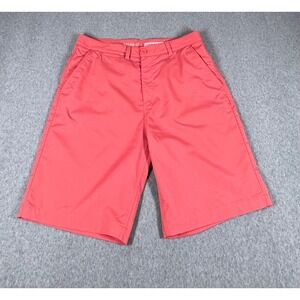 Johnnie-O Prep-Formance Shorts 35 Pink Flat Front Stretch Golf Casual Mens